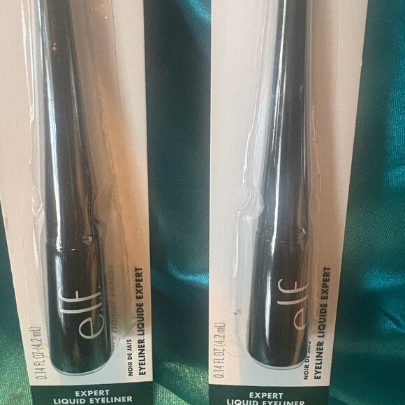 2 ELF EXPERT LIQUID EYELINERS JET BLACK #21702 NEW SEALED - Picture 2 of 3